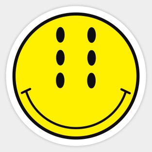 Six-Eyed Smiley Face Sticker